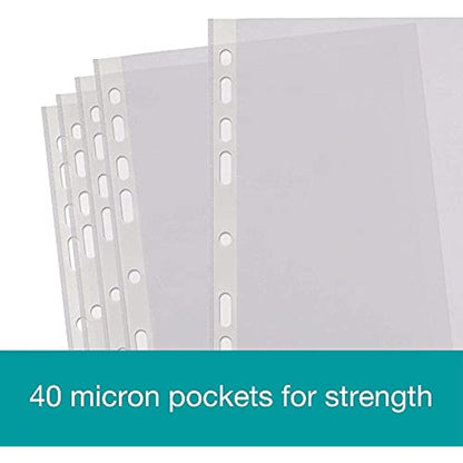 SUMMIT Punched Pockets A4, Embossed, 500 Poly Pockets