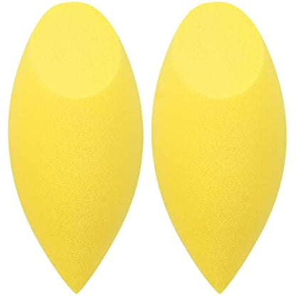 Real Techniques Miracle Concealer Sponge - Elongated Shape for Precise Application, Yellow Latex-Free Foam, 2 Count