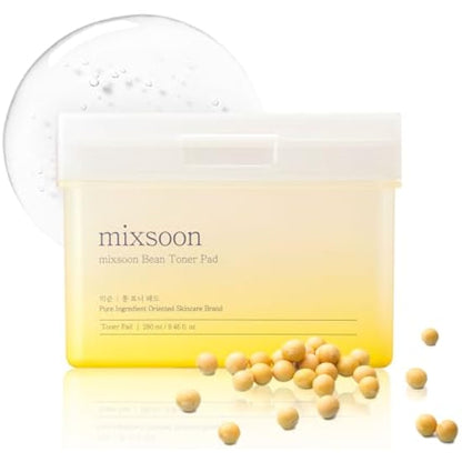 mixsoon Bean Toner Pad,Moisturizing, Elasticity,Exfoliation, Bean Extracts, Cotton Pad (280ml/9.46fl.oz/70 Sheets)