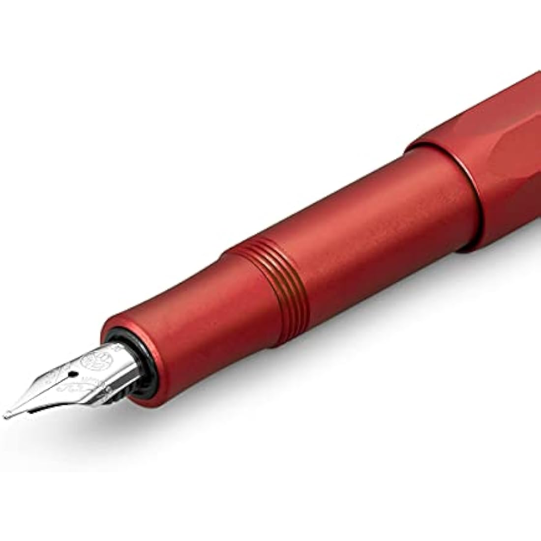 Kaweco AL SPORT Fountain Pen Deep Red I Premium Fountain Pen for Ink Cartridges I Exclusive Fountain Pen 13 cm I Nib: EF (Extra Fine)