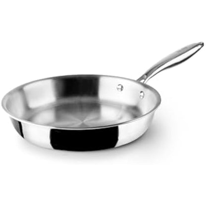 IBILI Triply Natural Tri-Ply Frying Pan, 26 cm, Stainless Steel, Suitable for Induction, Non-Stick