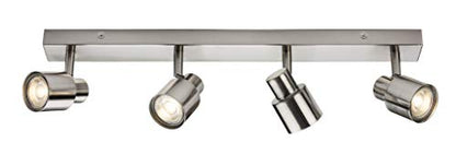 Knightsbridge GU10 Adjustable Spotlight, Pressed Steel, 50 W, Brushed Chrome