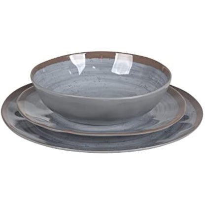 Bo-Camp Melamine Crockery Set Halo Camping Dinnerware Travel Picnic Plate