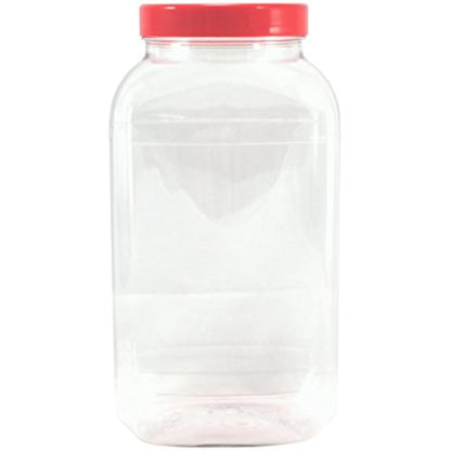 Pack of 10 Large Empty Clear Plastic Jars with Screw lids for Sweets by Britten & James®. Sweetshop Style 4.5litre Capacity. Great for Parties, Weddings, Kitchen Food Storage, Flour, Cereals, Pasta.