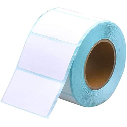MELODYING 1000 Self Adhesive Label Sticker Address Labels Blank Roll 40mm x 20mm Office Kitchen White Food Labels for Catering Food Jars Sticky Stickers for Office Kitchen Printer