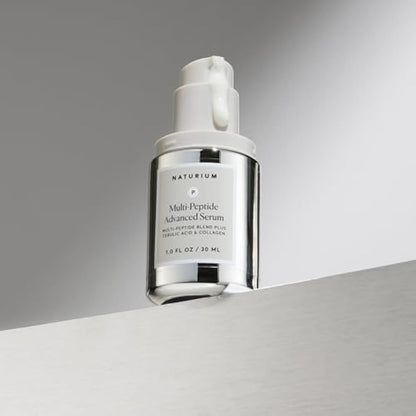 Naturium Multi-Peptide Advanced Serum, Firming & Smoothing Face Serum for Fine Lines & Wrinkles with Advanced Multi-Peptide Blend | 1.0 FL OZ / 30 ML