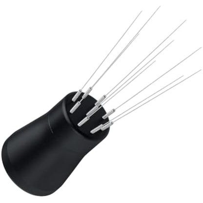Normcore WDT Distribution Tool V2.1 with Stand - 0.23mm 8 Prong Espresso Distribution Tool - Magnetic Coffee Stirrer with 16 Extra Needles, Black