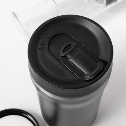 AeroPress Go Plus, Small Portable Coffee Maker for Travel & Camping - 3 In 1 Brew Method Combines French Press, Pourover, Espresso, Full Bodied Coffee without Bitterness, Coffee Press Kit - Black