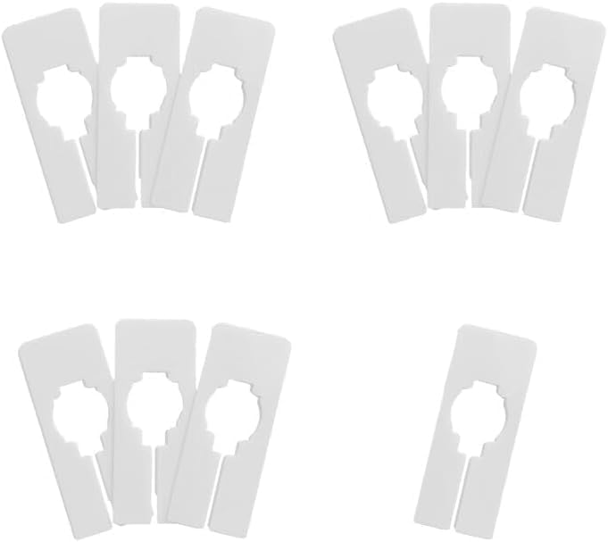 Wwyan 10Pcs White Clothing Rack Size Dividers Closet Dividers Rectangular Clothing Hangers Dividers with Clothing and Closet Storage，for Hanging