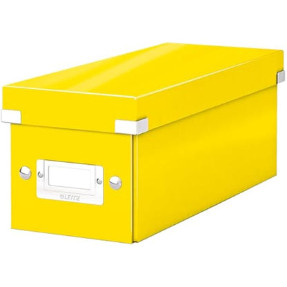 Leitz CD Storage Box, Yellow, Click and Store Range, 60410016