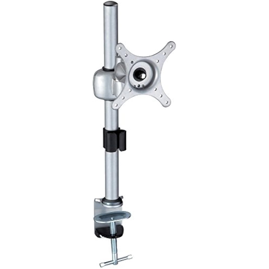 Allcam MDM01 Single Monitor Arm Stand w/Desk Clamp Mount, for 17"-27" LCD/LED Screens in Silver