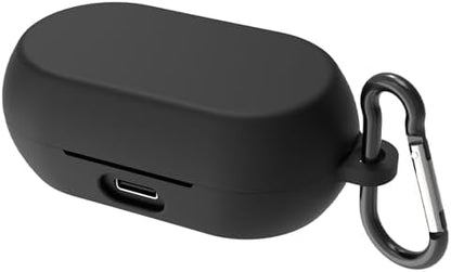 Geekria Silicone Case Cover Compatible with Jabra Elite 7 Pro, 7 Active True Wireless Earbuds, Protective Earphones Skin Cover with Keychain Hook, Charging Port Accessible