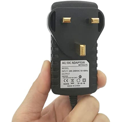 MyVolts 12V power supply adaptor compatible with Roland E-38 Keyboard - UK plug