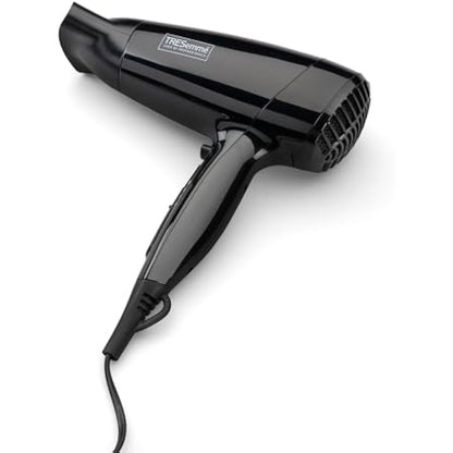 TRESemme Fast Dry 2000W Hair Dryer - Super Compact & Lightweight, Quick Drying, 3 Heat & 2 Speed Settings Plus Cool Shot, Black, 9142TU