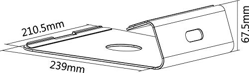 Enpee Solid Aluminium Desktop Stand for Apple Macbook, iPad Air PRO & MOST 11" - 15" LAPTOPS
