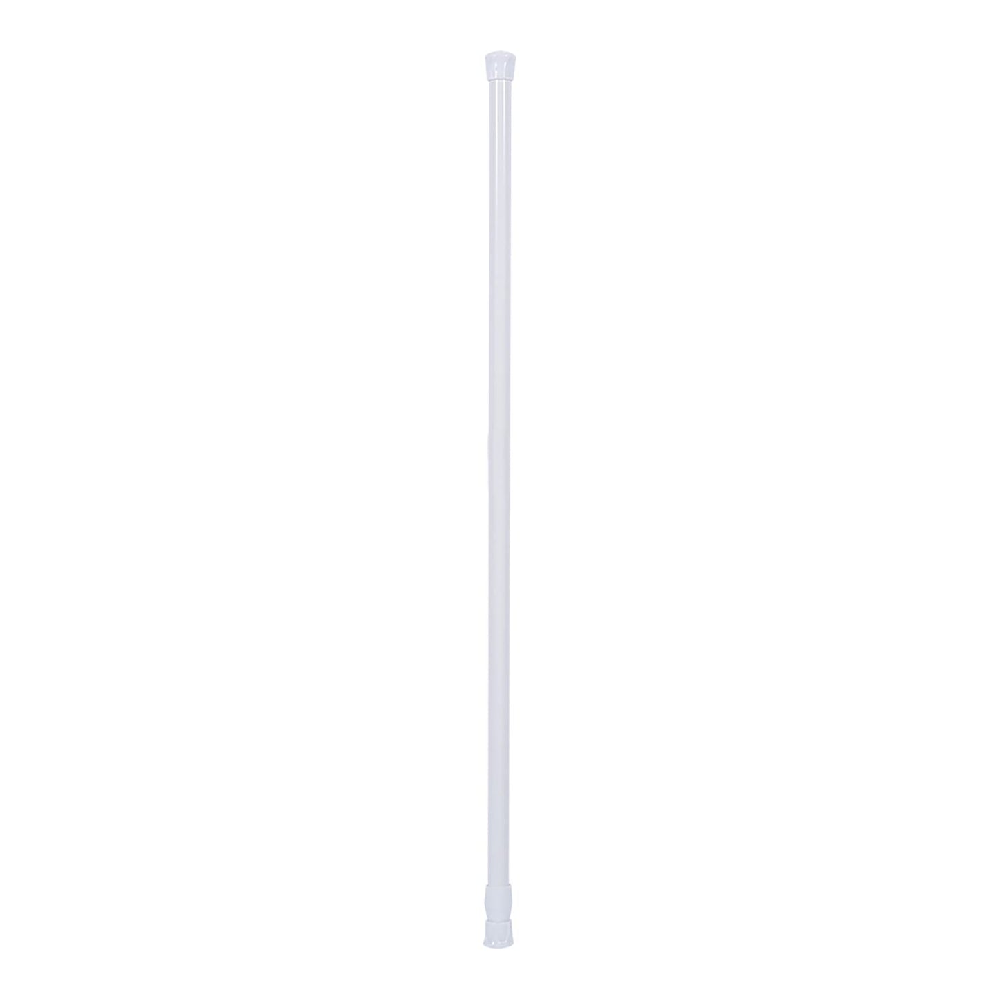 Estink Telescopic Curtain Rod, White Metal Spring Loaded Tension Rod, 55-90cm Extendable, No Drilling Required, for Kitchen, Bathroom, Wardrobe