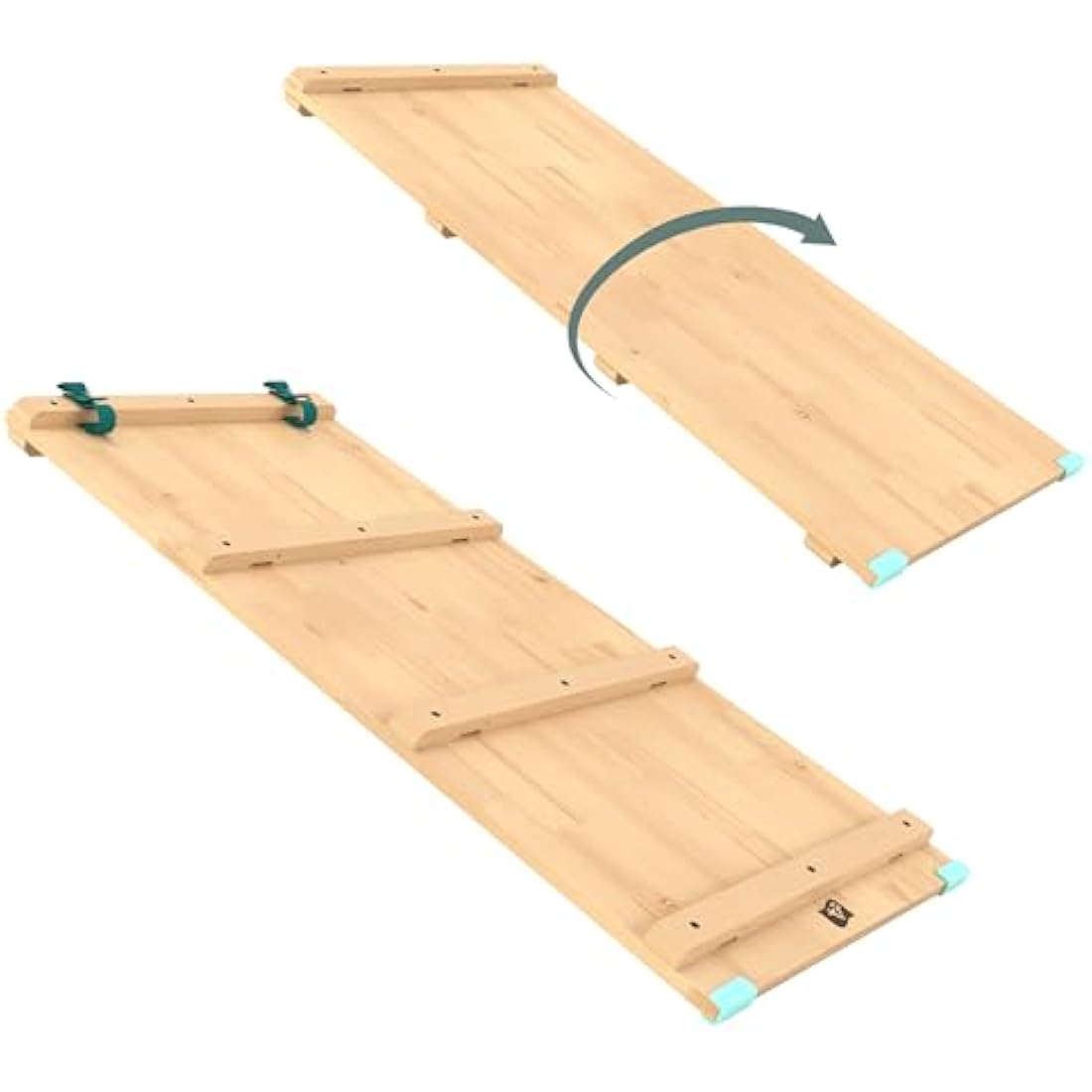 TP Toys, Active Tots, Pikler Style Wooden Indoor Baby and Toddler Ladder, Slide or Bridge, for use with TP Triangle or Climbing Cube, Interative Play, 12 Months+,Wood