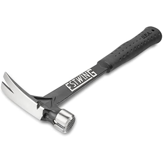 Estwing EB/15SM 15oz Ultra Black Hammer, Milled Face, Shock Reduction Grip