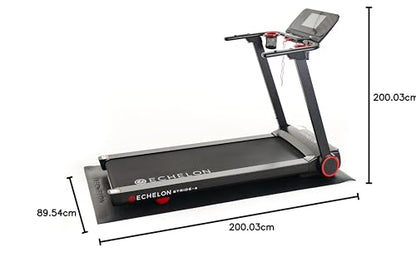 Echelon Fitness Protective Indoor Treadmill Mat: 35.25"W x 78.75"L Black