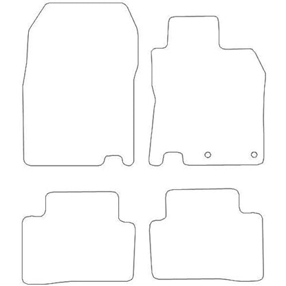 Car Mats FOR Nissan Qashqai 2nd Gen 2014-2021 Anthracite Carpet - Black Ribbed Trim - Black Rectangle Heel Pad [SAPP-1548]