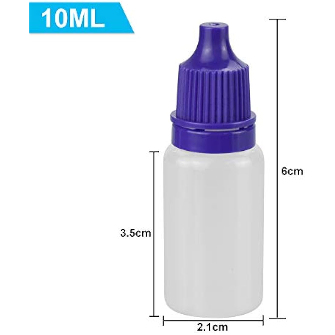 CODIRATO 70 PCS Plastic Eye Liquid Squeezable Dropper Bottles 10ML Liquid Bottles for E-liquid, Oils, Dyes and Other Liquids (7 Colores)