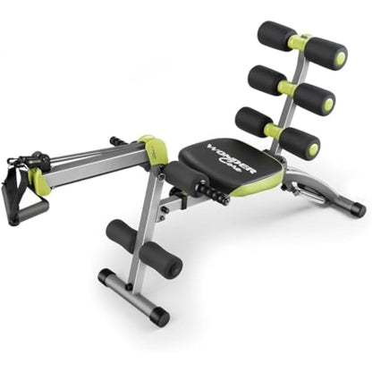 Wonder Core 2 - 12 in 1 Exercise Machine - Built in Twisting Seat and Rower for At Home Gym Workouts - Core Strength Training - Tone Tighten and Sculpt Abs - Grey