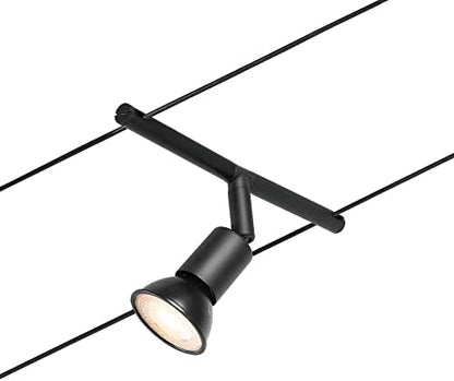 Paulmann 94446 CorDuo Lighting Set - Salt DC, Max 5 x 10 Watt Extendable Wire Cable System Matt Black Plastic GU5.3 Without Bulbs
