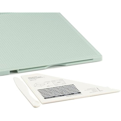 Vaessen Creative 2137-050 Easy Scoring Board cm in Mint Green with Bone Folder and Guide for Card Making and Paper Crafts, 30,5 x 30,5 cm