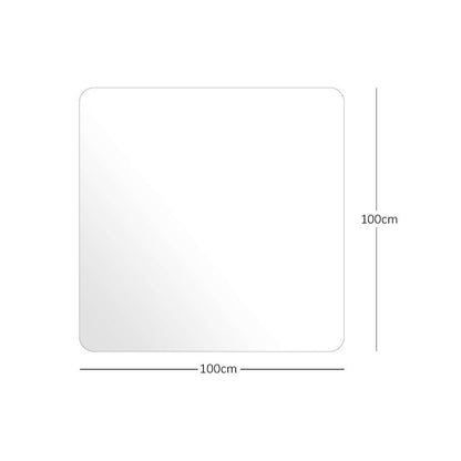 Clear Chair Mat, Non-Slip PVC Clear Wooden Floor Protector Mat with Round Edge, Heat Resistant & Waterproof Flooring Protector for Home and Office