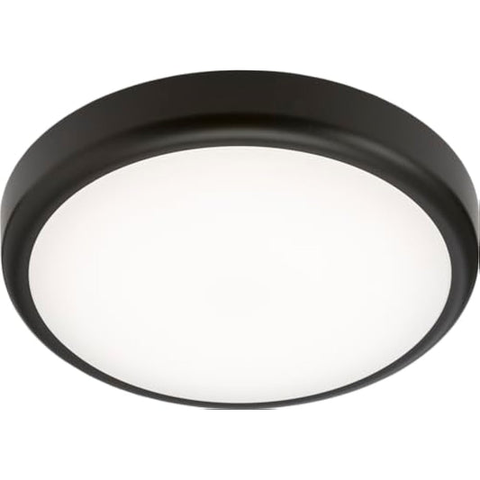 Knightsbridge LED Bathroom IP65 14W CCT Adjustable Wall or Ceiling mounting Bulkhead Fitting with Black Trim