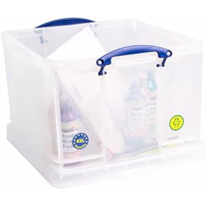 Really Useful Plastic Storage Box 42 Litre Clear