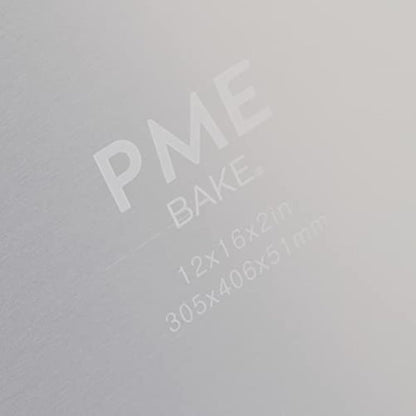 PME OBL12162 Aluminium Oblong Cake Pan Silver 12 x 16 x 2-Inch Deep