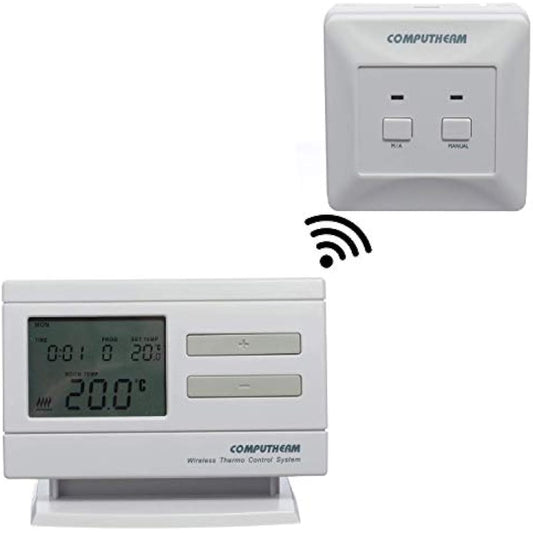 COMPUTHERM Q7RF Wireless Programmable Room Thermostat, Temperature Thermometer, Portable Thermostat, Economy & Comfort Mode