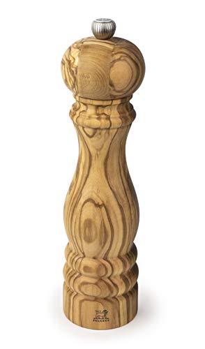 PEUGEOT - Paris 22 cm Salt Mill - Classic Grind System - Made with PEFC Certified Wood - Lifetime Guaranteed Mechanism - Made in France - Olive Wood