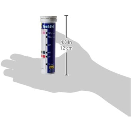 Tetra Test 6-in-1 Strips Aquarium to Test 6 Essential Water Quality Parameters in Less Than 60 Seconds, Pack of 25