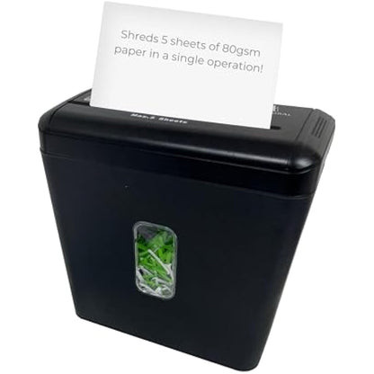 Cathedral Products 5 Sheet P3 Cross Cut Shredder with 8.5 Litre Bin, Auto Paper Detection & Forward and Reverse Functions