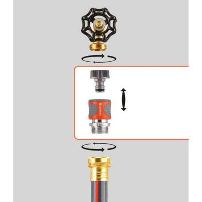Gardena 39042-BK Hose Connector Set-Premium Metal, 1