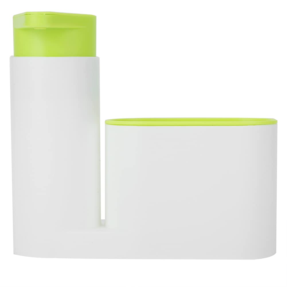 Socobeta Soap Dispenser Storage Kit, Of Scale Detergent Soap Dispenser Sink Sponge Storage Compact Multifunctionalbathroom ABS for Kitchen(green)