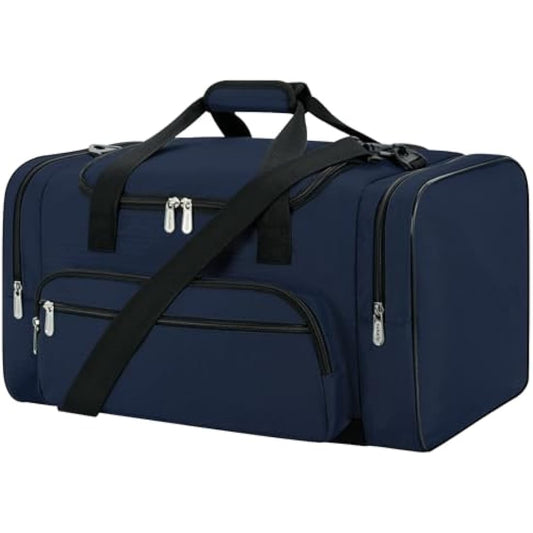 Sport Holdall Duffle Bag Gym Duffle Bag with Shoulder Strap Overnight Weekender Bag for Men and Women (Navy Blue, 40L)