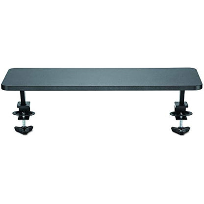Monitor Riser Stand - Clamp-on Monitor Shelf for Desk - Extra Wide 25.6" (65 cm) For up to 34" Monitors - Black (MNRISERCLMP)