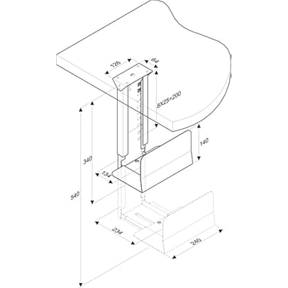 ROLINE PC holder in silver Computer holder for the table Load capacity up to 30 Kg