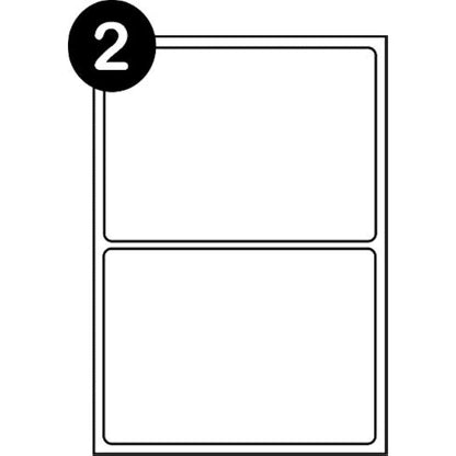 SmithPackaging A4 Self Adhesive Address Labels Sticker Paper, 2 Labels Per Sheet, 100 Sheets,199.6 x 143.5mm 200 Labels
