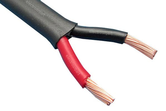 electrosmart 2 Core Twin Red/Black Copper Automotive Auto Boat Marine Cable Wire 2 x 2.5mm Thin Wall Flat Stranded 12V 24V 29 Amp (20m)