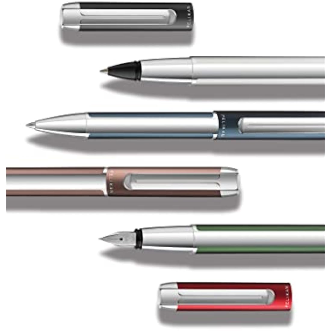 Pelikan Pura 817134 Fountain Pen Anthracite M Nib 1 Piece Including Large Cartridge Gemstone Ink® Sapphire