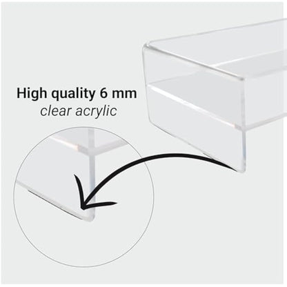 Desq Acrylic Monitor Stand Height 120 mm Letter Tray Dutch Design Transparent