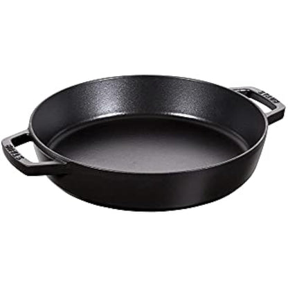 STAUB Cast Iron Double Handle Fry Pan, Black, 20 cm