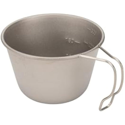 Snow Peak Titanium Backpackers Cup, Silver, 322ml, Ultralight Japanese Made Stackable Cup for Eating, Drinking, Cooking and Measuring for Camping & Outdoors