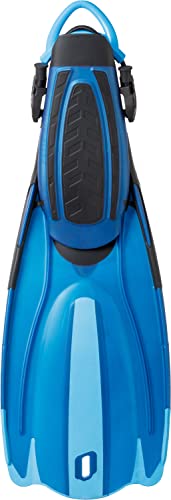 Cressi Maui Fins - Diving and Snorkelling Fins with EBS System,Black / Blue,L-XL