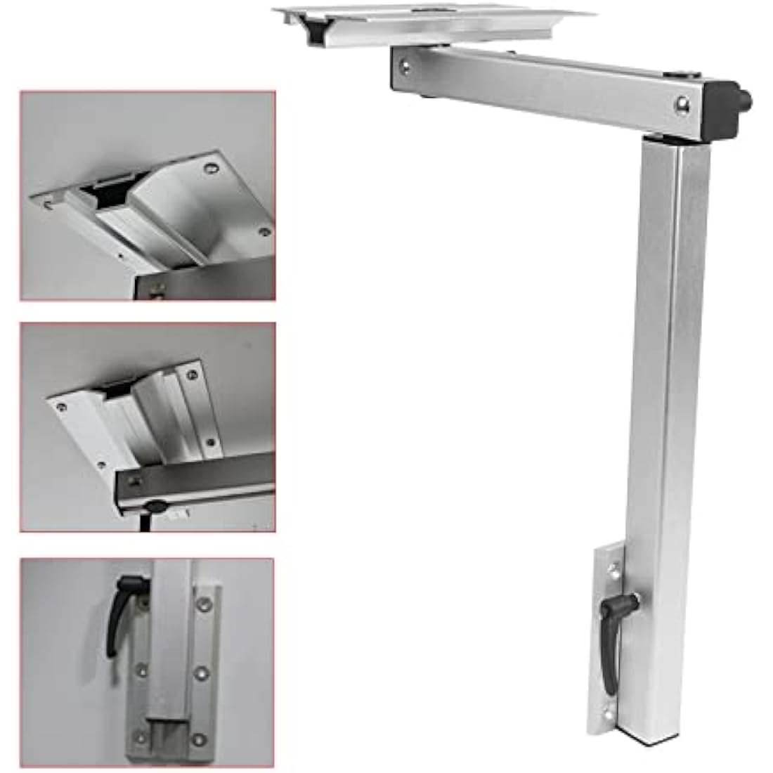 MARVIX Detachable 360 Swivel Table Leg System Adjustable Swing Out Table Base Bracket Support T5 T6 Campervan Caravan Motorhome Boat