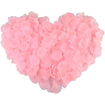 RuiChy 1000pcs Silk Artificial Rose Petals for Wedding Flowers Home Party Romantic Night Anniversary Valentine's Day, Pink